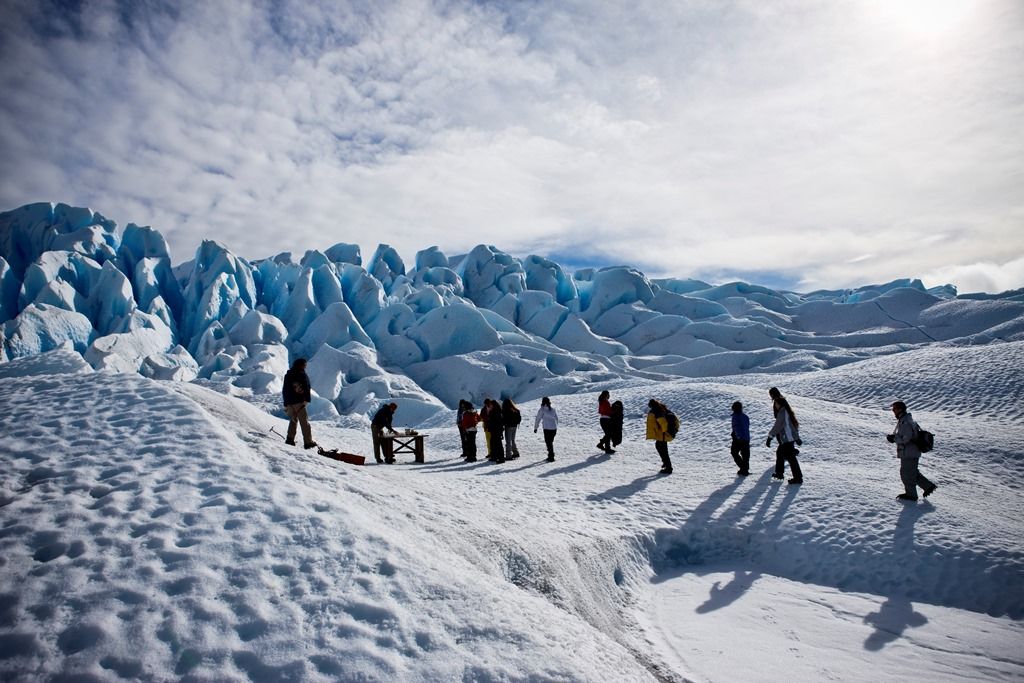 Trekking on a Patagonian glacier