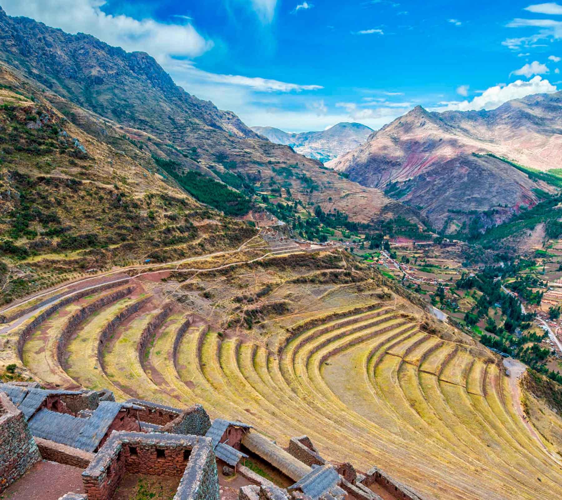Machu Picchu in the Andes mountains